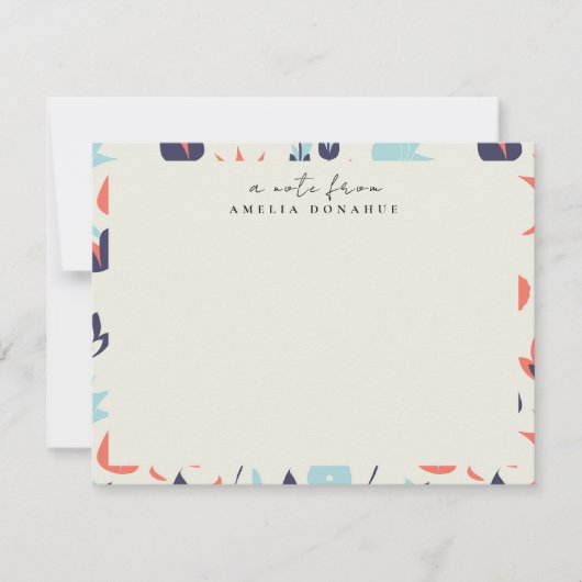 Ditzy Floral Pattern Specialized Stationery Notitiekaartje (Voorkant)
