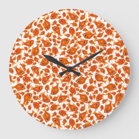 Ditzy Orange Fishs Motif à Customiser horloge (Recto)