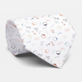 Ditzy Particle Physics op White Stropdas (Opgerold)
