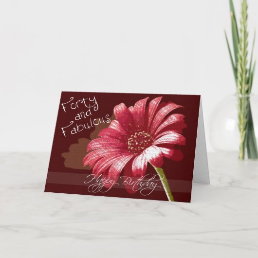 Diva' 40e carte d'anniversaire pour les baby-boome (Devant)