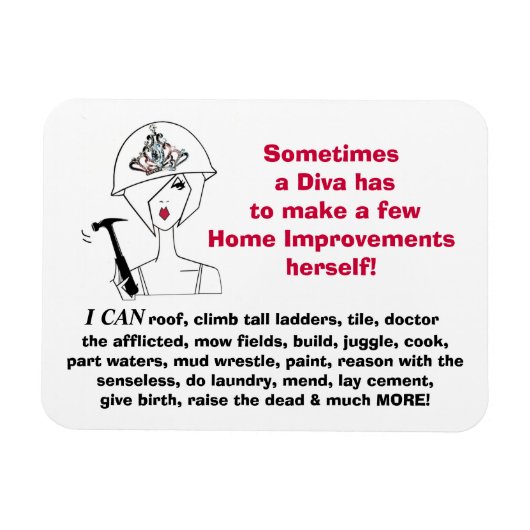 "Diva améliore elle-même sa maison..." Magnet (Horizontal)