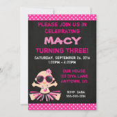 Diva Baby Birthday Invitation (Devant)