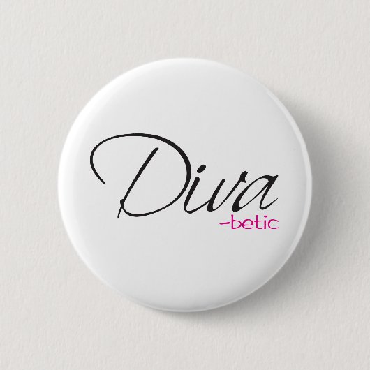 Diva-betic Ronde Button 5,7 Cm (Voorkant)