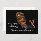 Diva Bewaar de datum Aankondigingskaart (Voorkant / Achterkant)