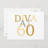 Diva bij 60 briefkaart (Voorkant / Achterkant)