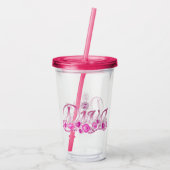 Diva Bling Acryl Drinkbeker (Achterkant)