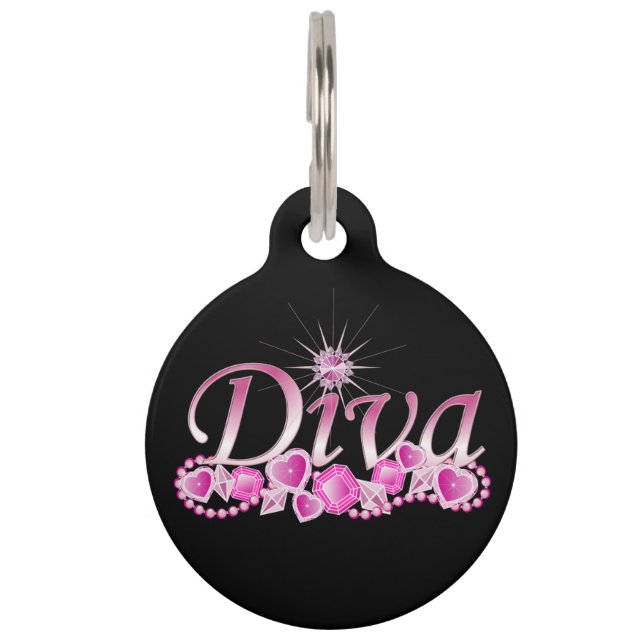 Diva Bling Huisdierpenning (Voorkant)