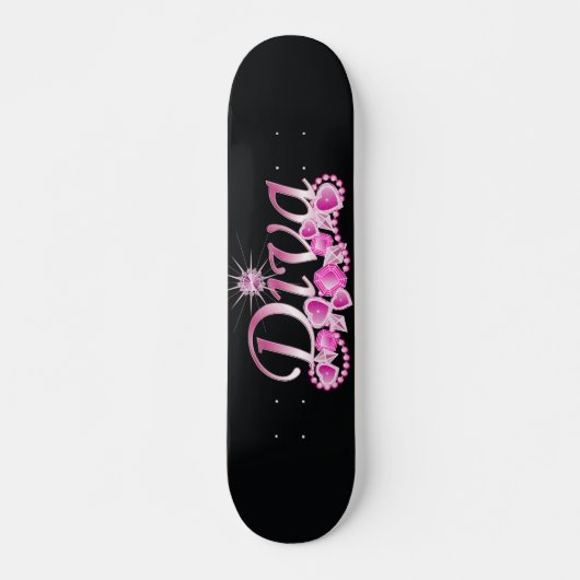 Diva Bling Skateboard (Voorkant)