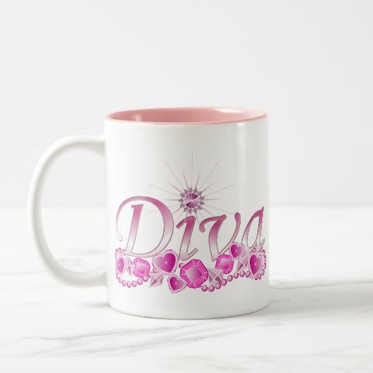 Diva Bling Tweekleurige Koffiemok (Links)
