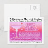 Diva Boomer Pink Martini Recipe Briefkaart (Voorkant / Achterkant)