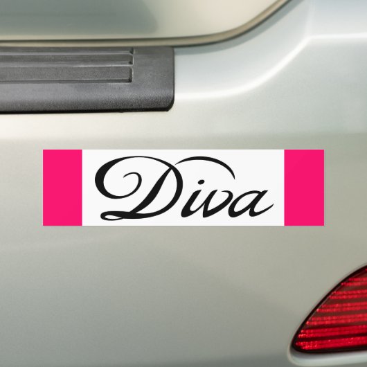 diva bumpersticker (Op auto)