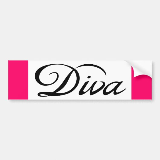 diva bumpersticker (Voorkant)