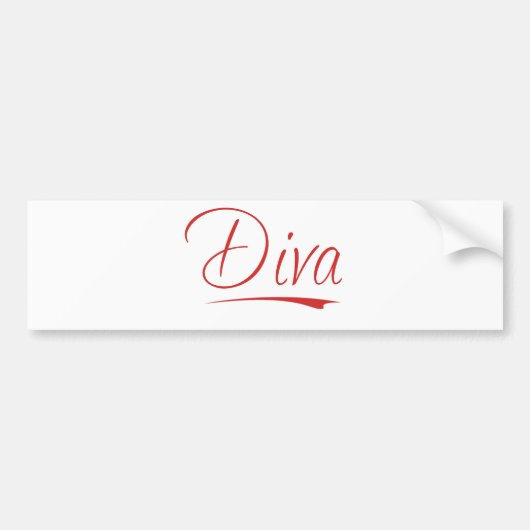 diva bumpersticker (Voorkant)