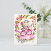 Diva - Cute Musical Mouse Art Carte postale (Debout devant)