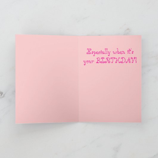 Diva de kaart van de Verjaardag (Binnen)