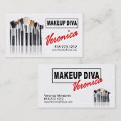 Diva de maquillage pour le carte de visite de (Devant / Derrière)
