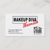 Diva de maquillage pour le carte de visite de (Dos)