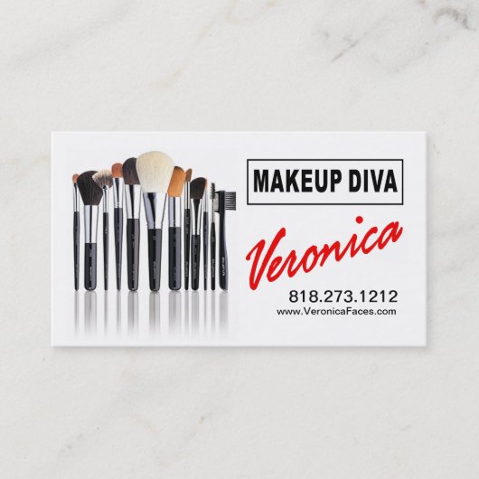 Diva de maquillage pour le carte de visite de (Devant)