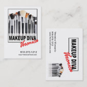 Diva de maquillage pour le carte de visite de (Devant / Derrière)