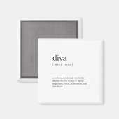 Diva Definition Meaning Dictionary Art Decor Magneet (Voorkant / Achterkant)