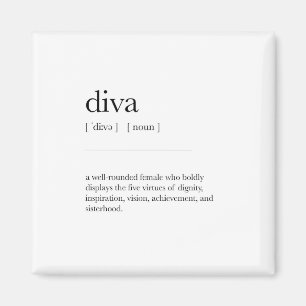 Diva Definition Meaning Dictionary Art Decor Magneet