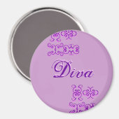 Diva Designer Name II Magnet Magneet (Voorkant / Achterkant)