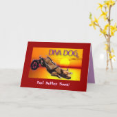 DIVA DOG "Sentez-vous mieux bientôt !" Carte de vœ (Fleur jaune)