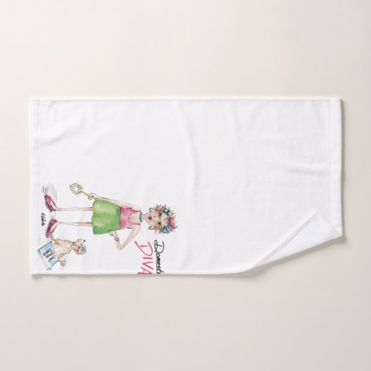 Diva domestique doit faire les corvées, en vert et (Serviette à main)