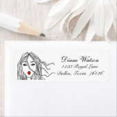 Diva d'un Étiquette de adresse (En situation)