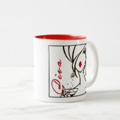 "DIVA" d'une Mug ! Mug à café à deux tons (Devant droit)
