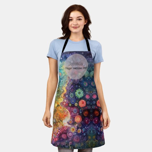Diva Elegante Stijl Levendige Kleuren Schort (Gedragen)
