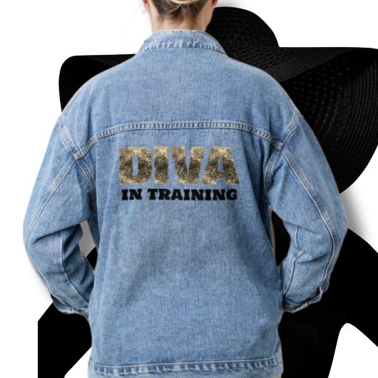 Diva En entraînement Gold Blue Denim Veste
