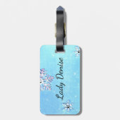 Diva en Snow Sparkles Bagagelabel (Achterkant verticaal)