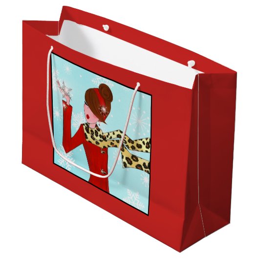 Diva en Snow Sparkles Groot Cadeauzakje (Voorkant Gekanteld)