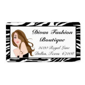 Diva Étiquettes de adresse de mode (Devant)