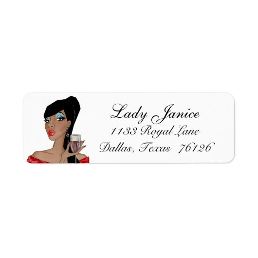 Diva Fabulous Address Label (Voorkant)