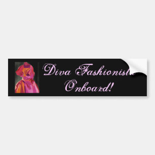 Diva Fashionista Autumn Reds Bumpersticker