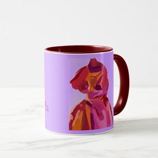 Diva Fashionista Autumn Reds Mug (Devant droit)