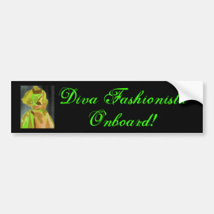 Diva fashionista in het voorjaar bumpersticker