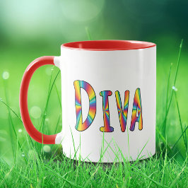DIVA Gay Pride Rainbow Flag Fabulous LGBT LGBTQ Mok