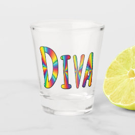 DIVA Gay Pride Rainbow Flag Fabulous LGBT LGBTQ Shot Glas