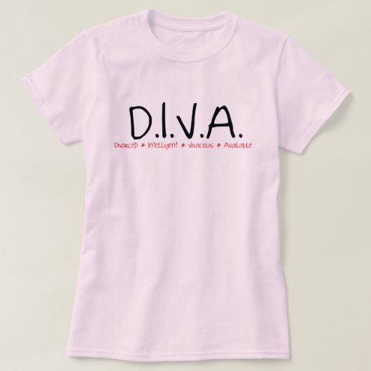 DIVA gescheiden Vrouw T-shirt (Design voorkant)