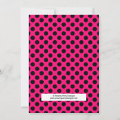 Diva Hot Pink Zebra Girl Baby shower Invitation (Dos)
