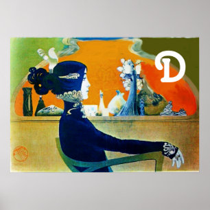 DIVA IN BLAUW / Beauty,Hair,Fashion Monogram Poster