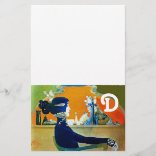 DIVA IN BLAUW, BEAUTY MODE MONOGRAM BRIEFPAPIER