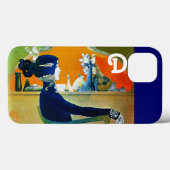DIVA IN BLAUW, BEAUTY MODE MONOGRAM Case-Mate iPhone CASE (Achterkant (horizontaal))