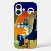 DIVA IN BLAUW, BEAUTY MODE MONOGRAM Case-Mate iPhone CASE (Achterkant)