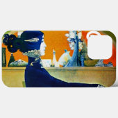 DIVA IN BLAUW, BEAUTY MODE MONOGRAM Case-Mate iPhone CASE (Achterkant (horizontaal))