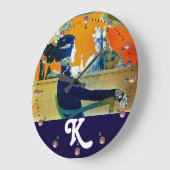 DIVA IN BLAUW, BEAUTY MODE MONOGRAM GROTE KLOK (Hoek)