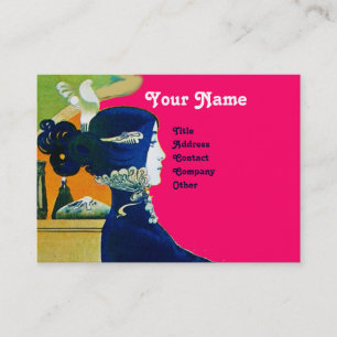 DIVA IN BLAUW MONOGRAM Beauty Salon, Makeup Artist Visitekaartje